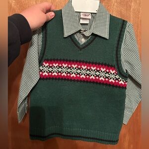 4T Boys Dress shirt/vest